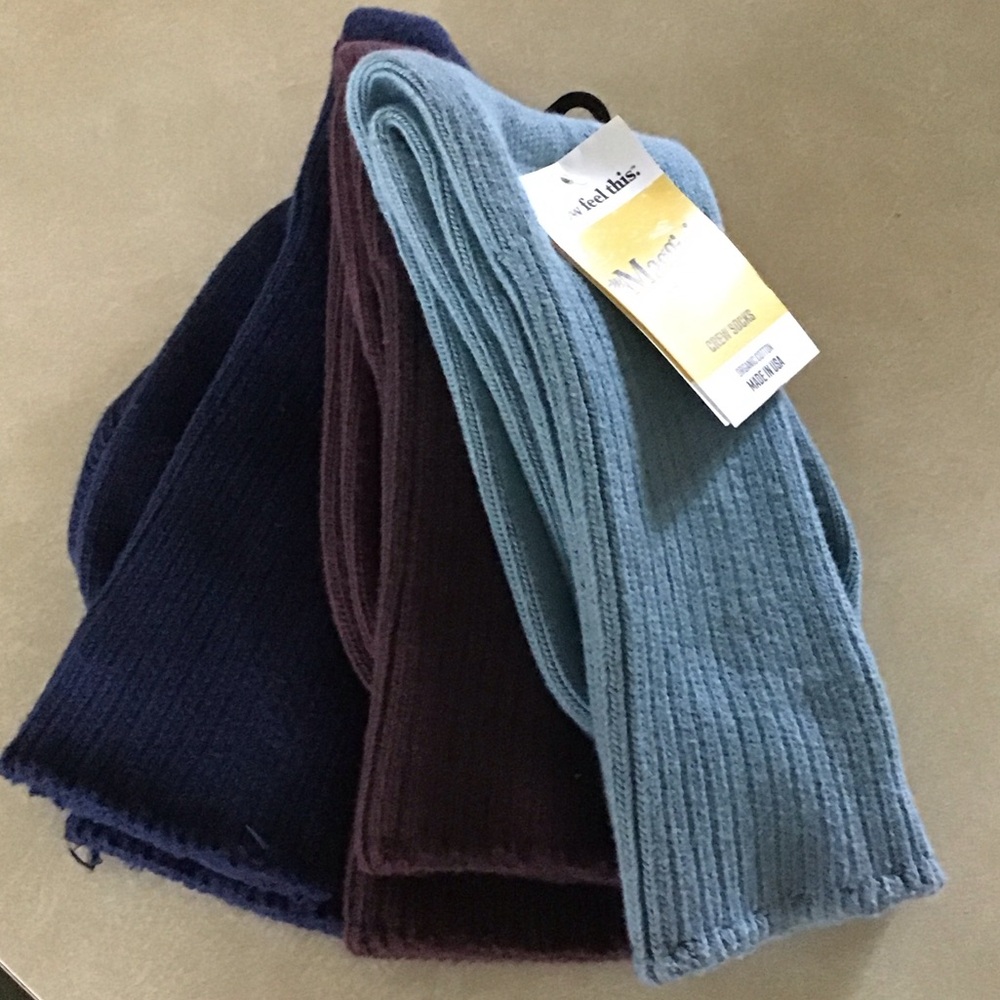 Unbranded Women's Ribbed Dress Socks - Navy, Plum & Dusty Blue (3 Pack)